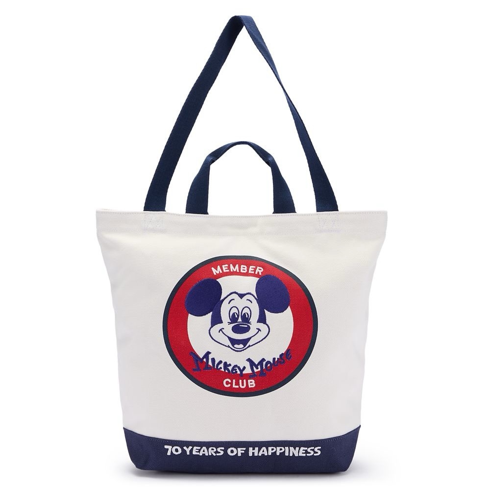 Disney Mickey Mouse Member Club 70th Anniversary Canvas Tote 🆕